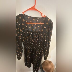 Hesperis Black Floral Dress